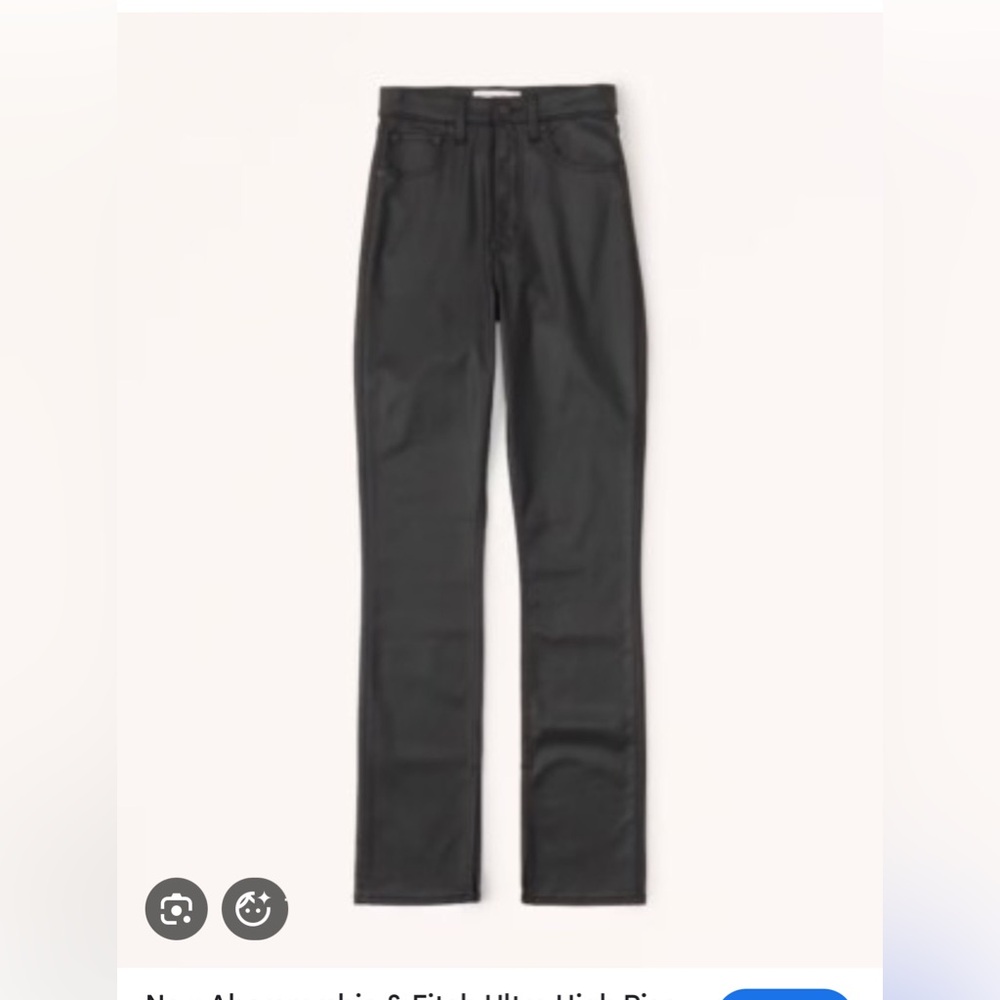 Abercrombie & Fitch slim straight high rise coated jeans